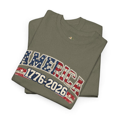 Unisex America 1776-2026 Patriotic Tee (Heavy Weight Cotton)