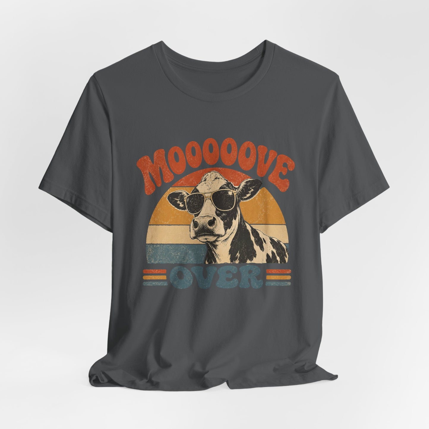 Mooove Over Cow Tee – Retro Vintage Farm Animal Graphic T-Shirt