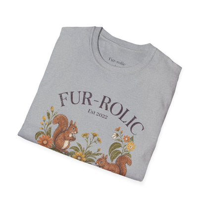T-Shirt — "FUR-ROLIC" Squirrel Graphic Tee (Est. 2022) — Whimsical Nature Lover Shirt