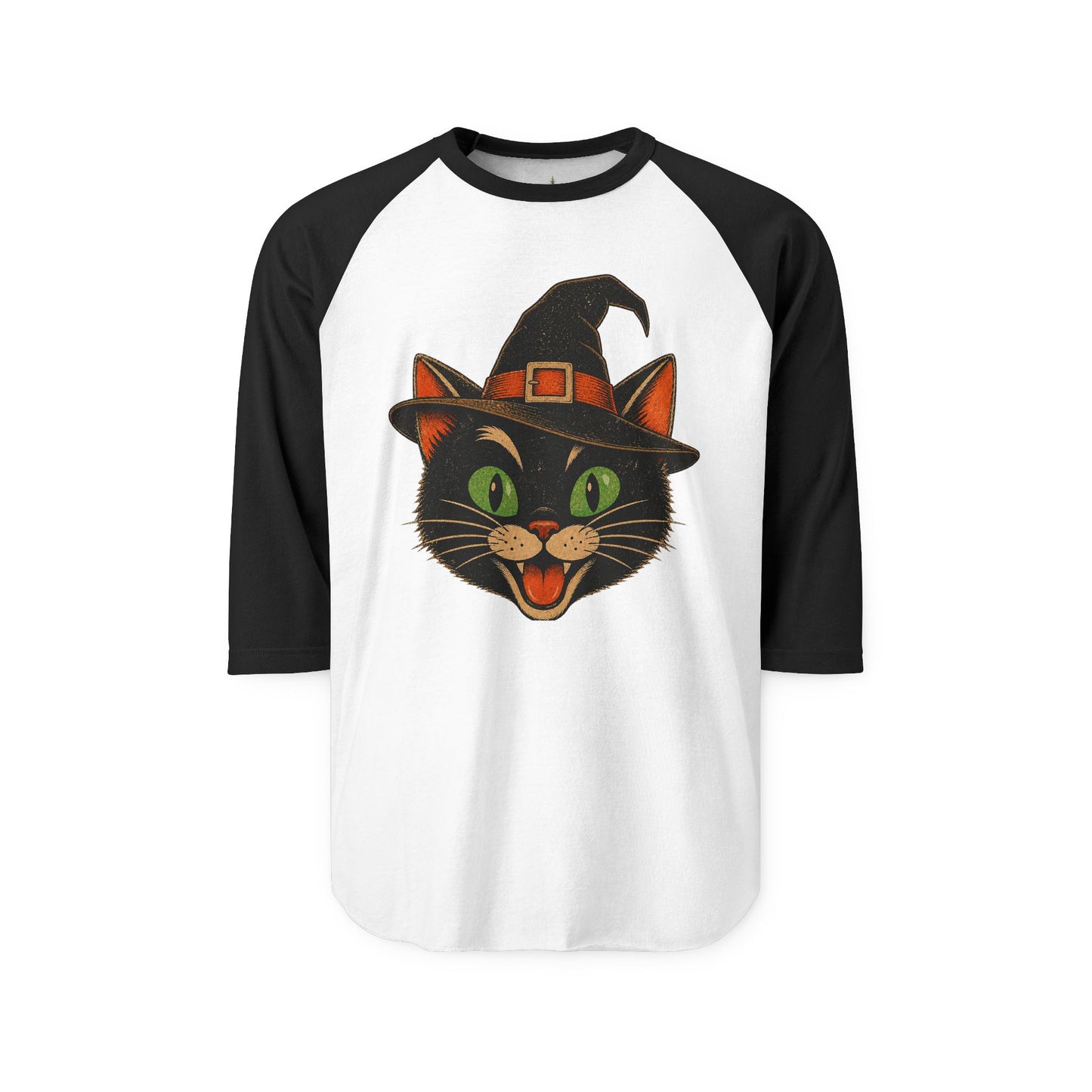 Halloween Black Cat Raglan Shirt