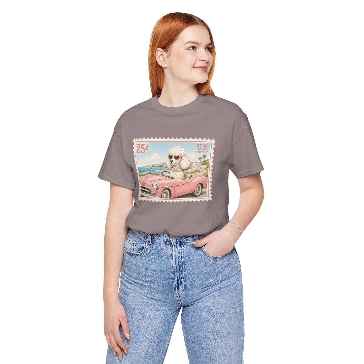 Vintage Pup Roadtrip T-Shirt — Retro Stamp Design (25)