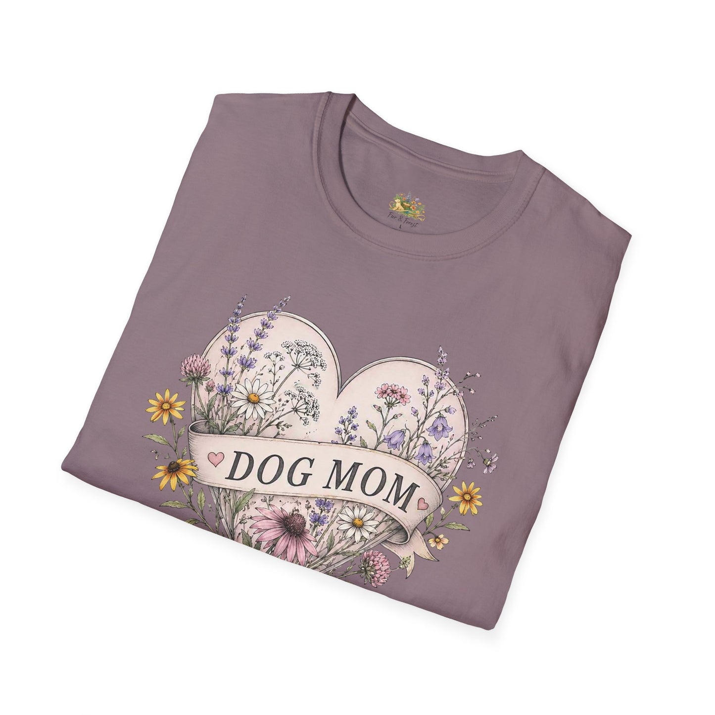 Dog Mom Floral Heart T-Shirt