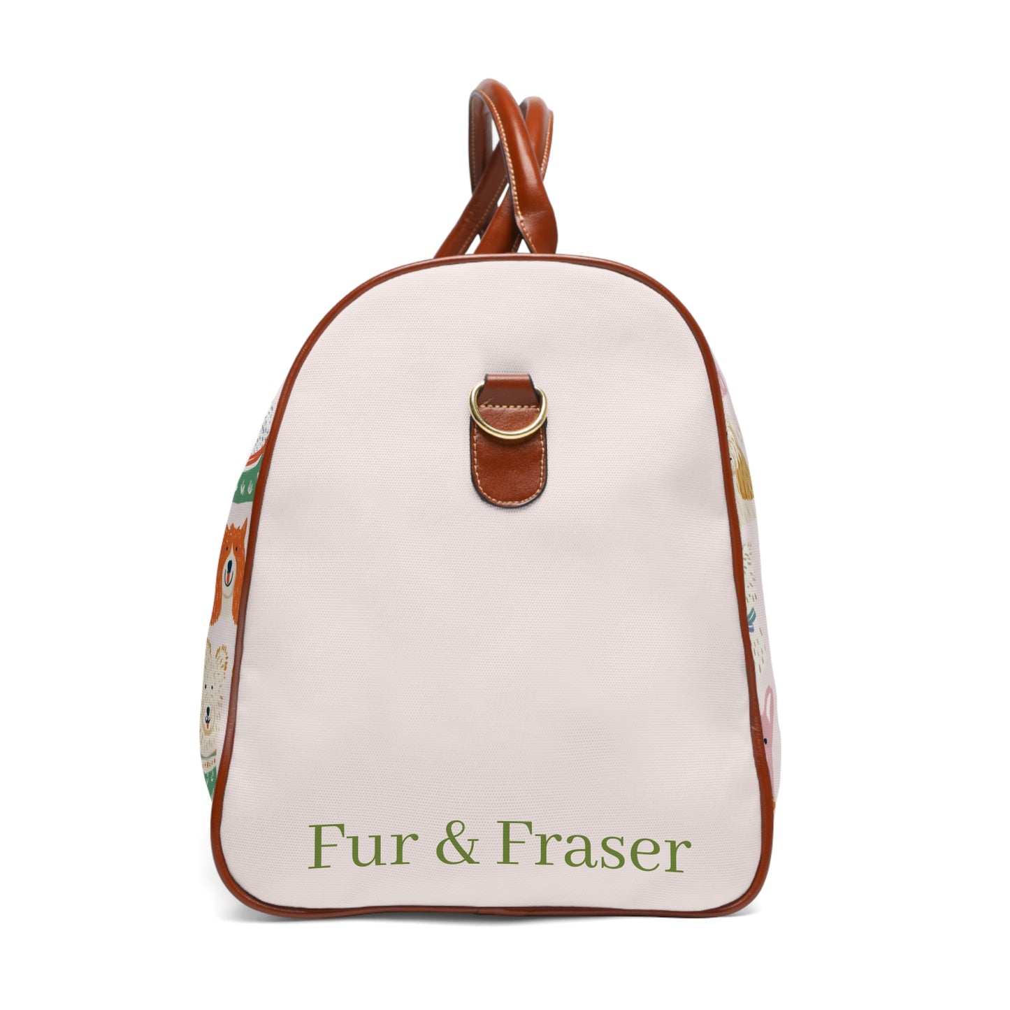 Waterproof Dog Print Travel Bag – Cute Cartoon Pup Weekender Duffel