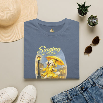 T-Shirt — Singing in the Rain Vintage Raincoat Umbrella Design