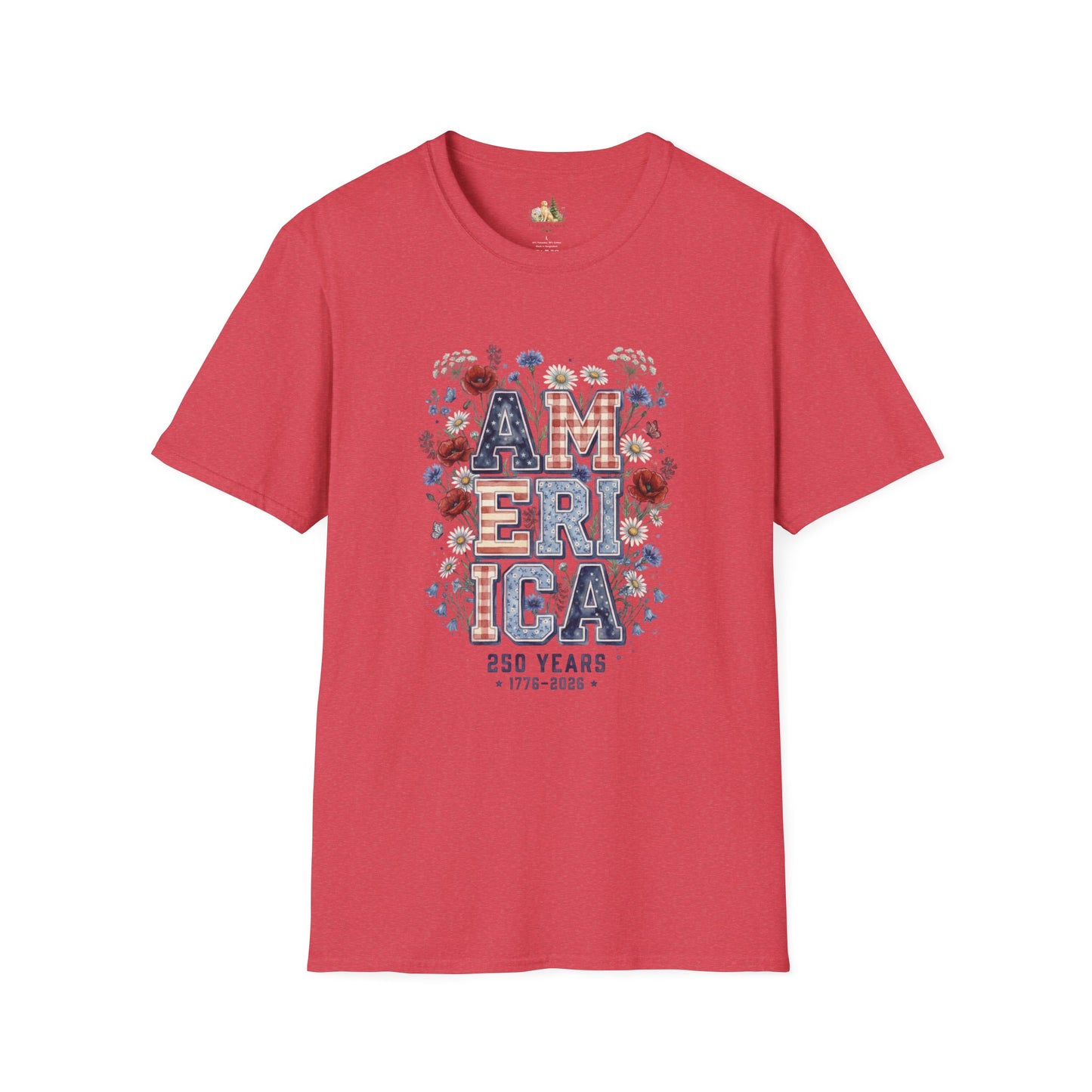 Unisex America Tee. (Light Weight, Ultra Soft Tee)