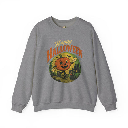 Unisex Happy Halloween Pumpkin Crewneck Sweatshirt