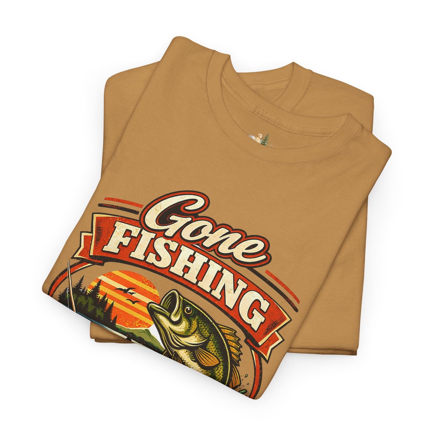 Gone Fishing Graphic Tee — "Gone Fishing, Catch You Later" Fishing T-Shirt (Heavy Weight Tee)