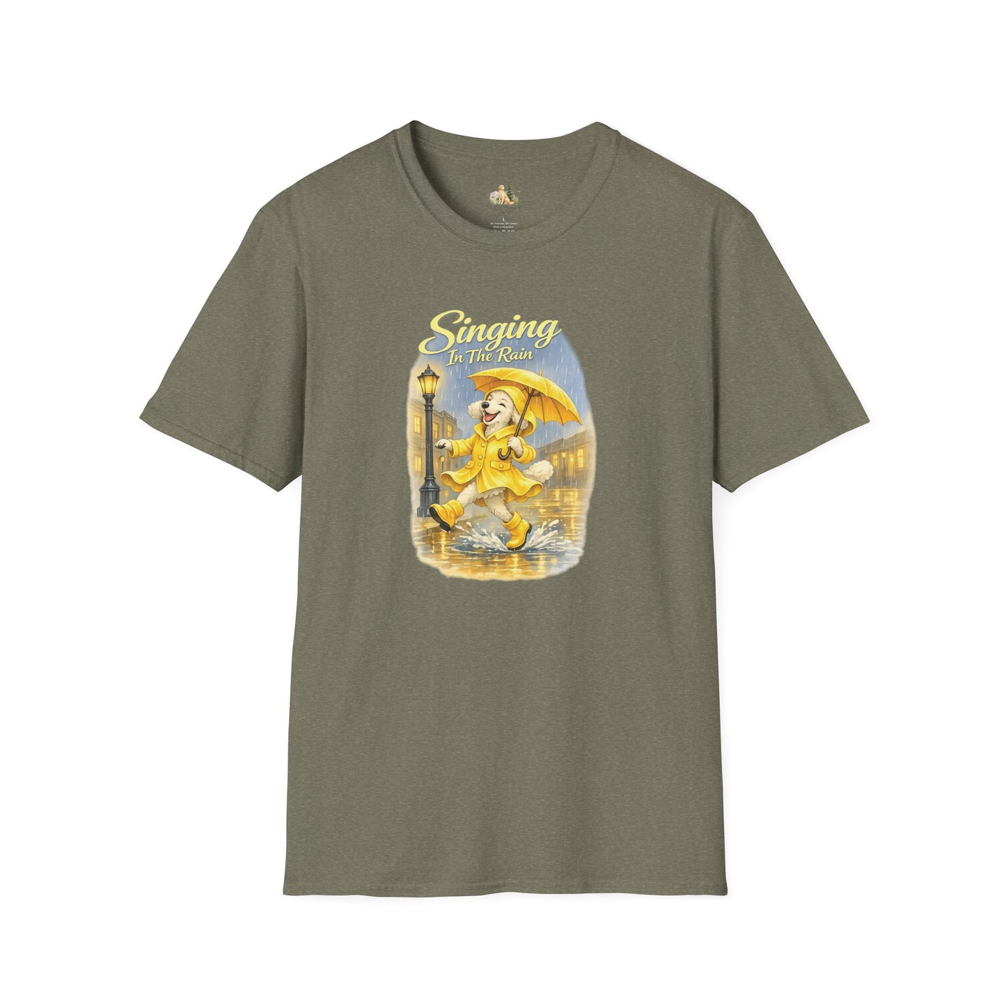 T-Shirt — Singing in the Rain Vintage Raincoat Umbrella Design