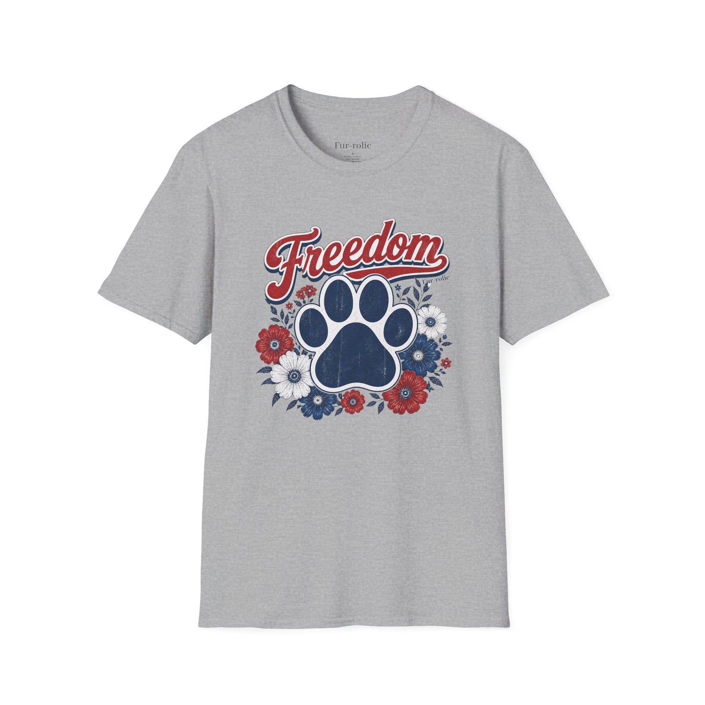 Freedom Paw T-Shirt — Patriotic Dog Tee