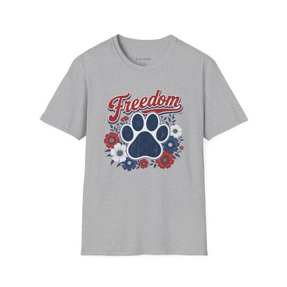 Freedom Paw T-Shirt — Patriotic Dog Tee