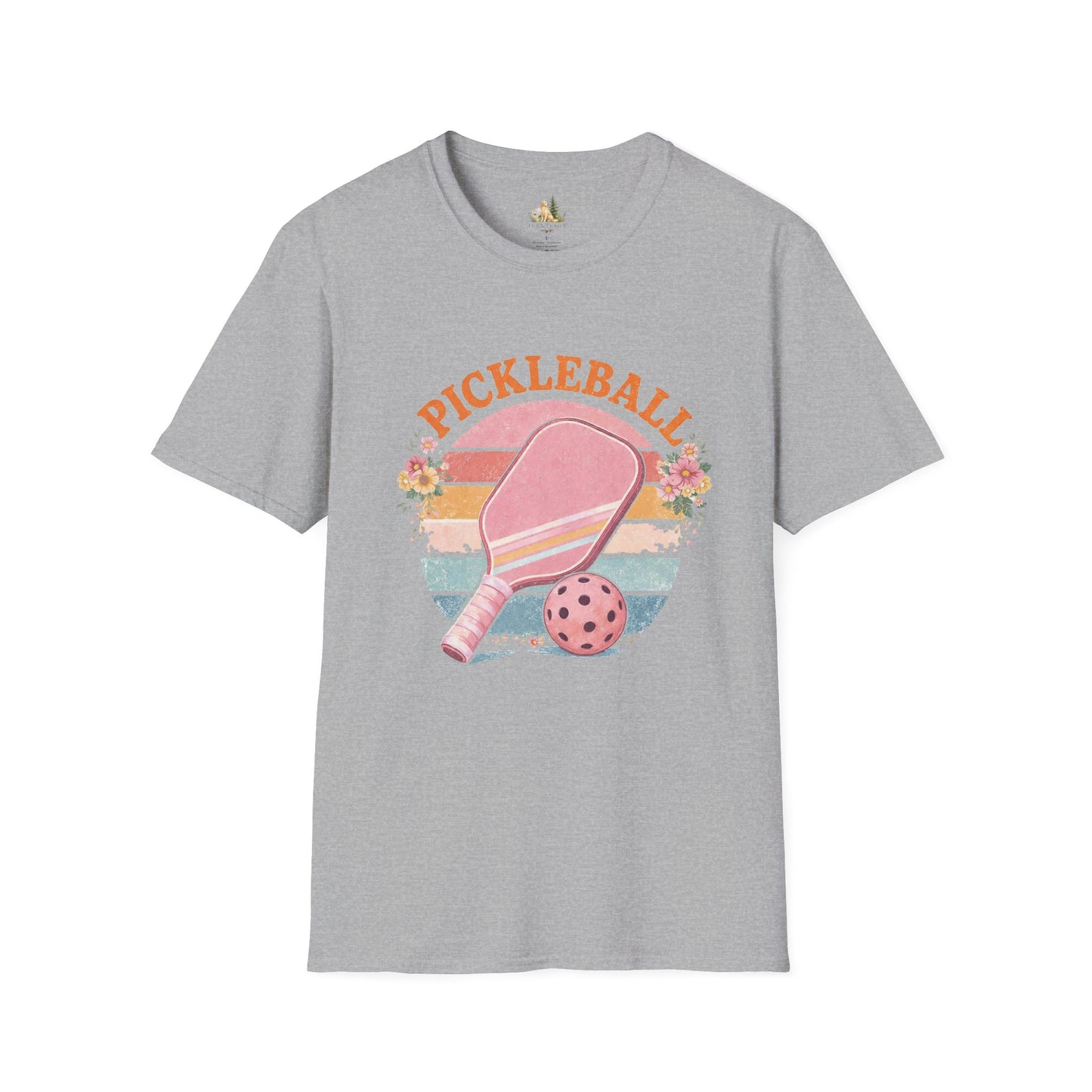 Pickleball Retro Paddle T‑Shirt — Vintage Floral Pickleball Tee Light Weight, Ultra Soft Tee