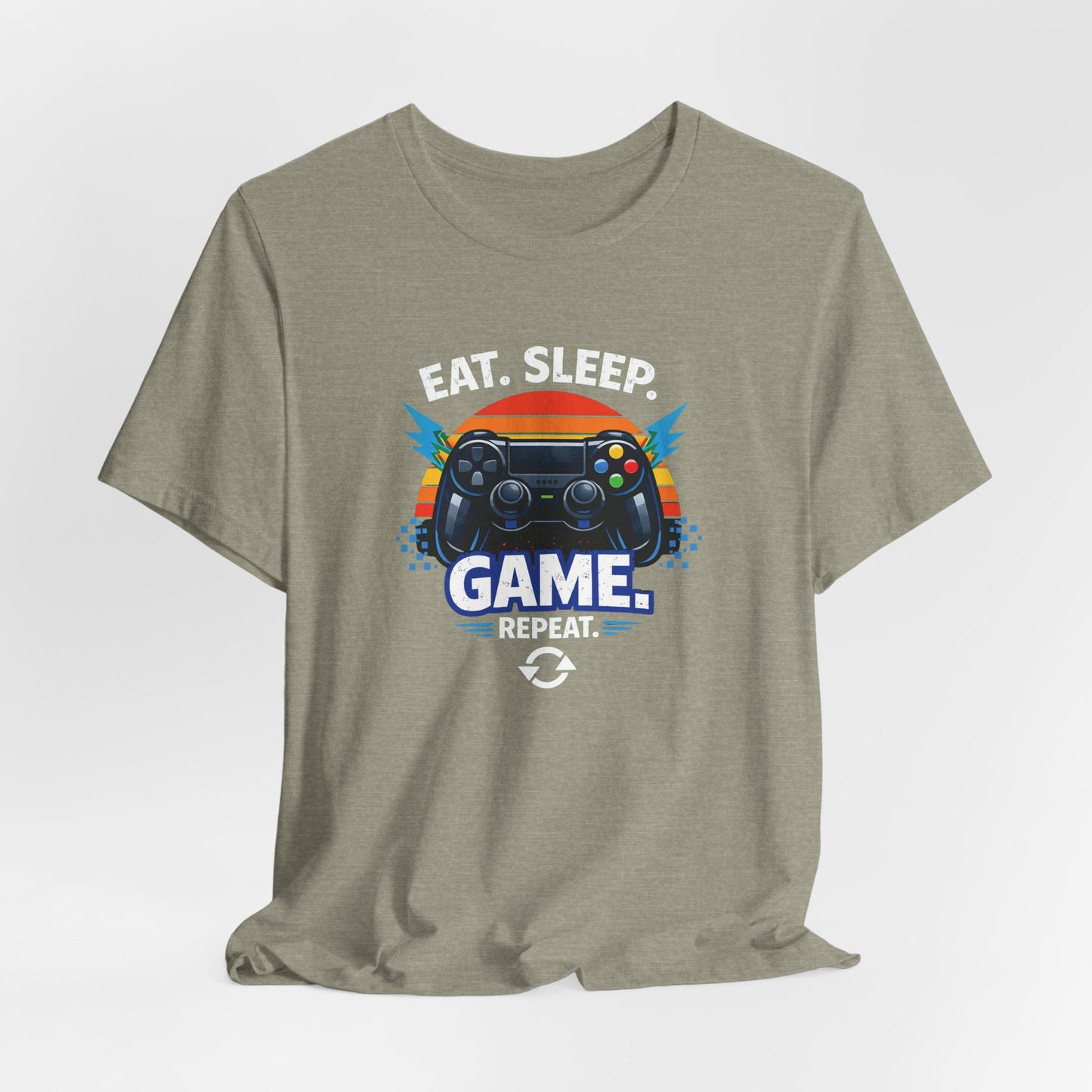 Gaming Controller Graphic Tee — "GAME" Retro Sunset Video Game T-Shirt