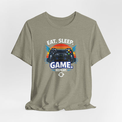 Gaming Controller Graphic Tee — "GAME" Retro Sunset Video Game T-Shirt
