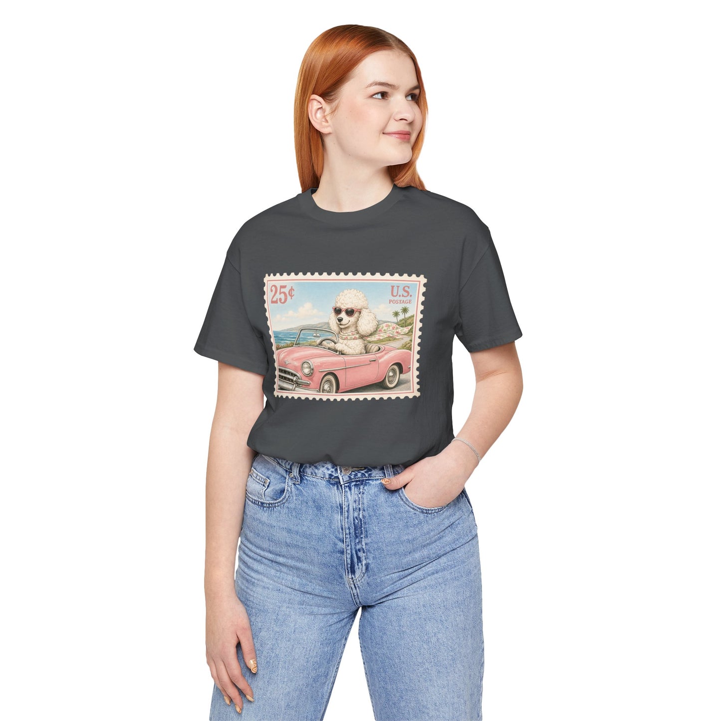 Vintage Pup Roadtrip T-Shirt — Retro Stamp Design (25)