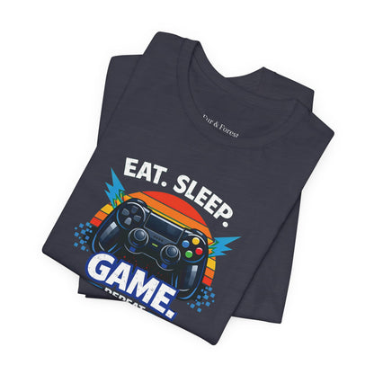 Gaming Controller Graphic Tee — "GAME" Retro Sunset Video Game T-Shirt