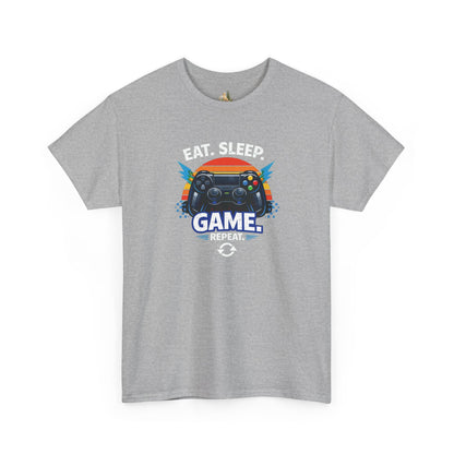 Gaming Controller Graphic Tee — "GAME" Retro Sunset Video Game T-Shirt (Heavy Weight Tee)