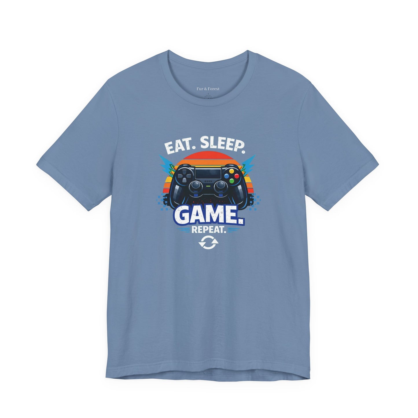 Gaming Controller Graphic Tee — "GAME" Retro Sunset Video Game T-Shirt