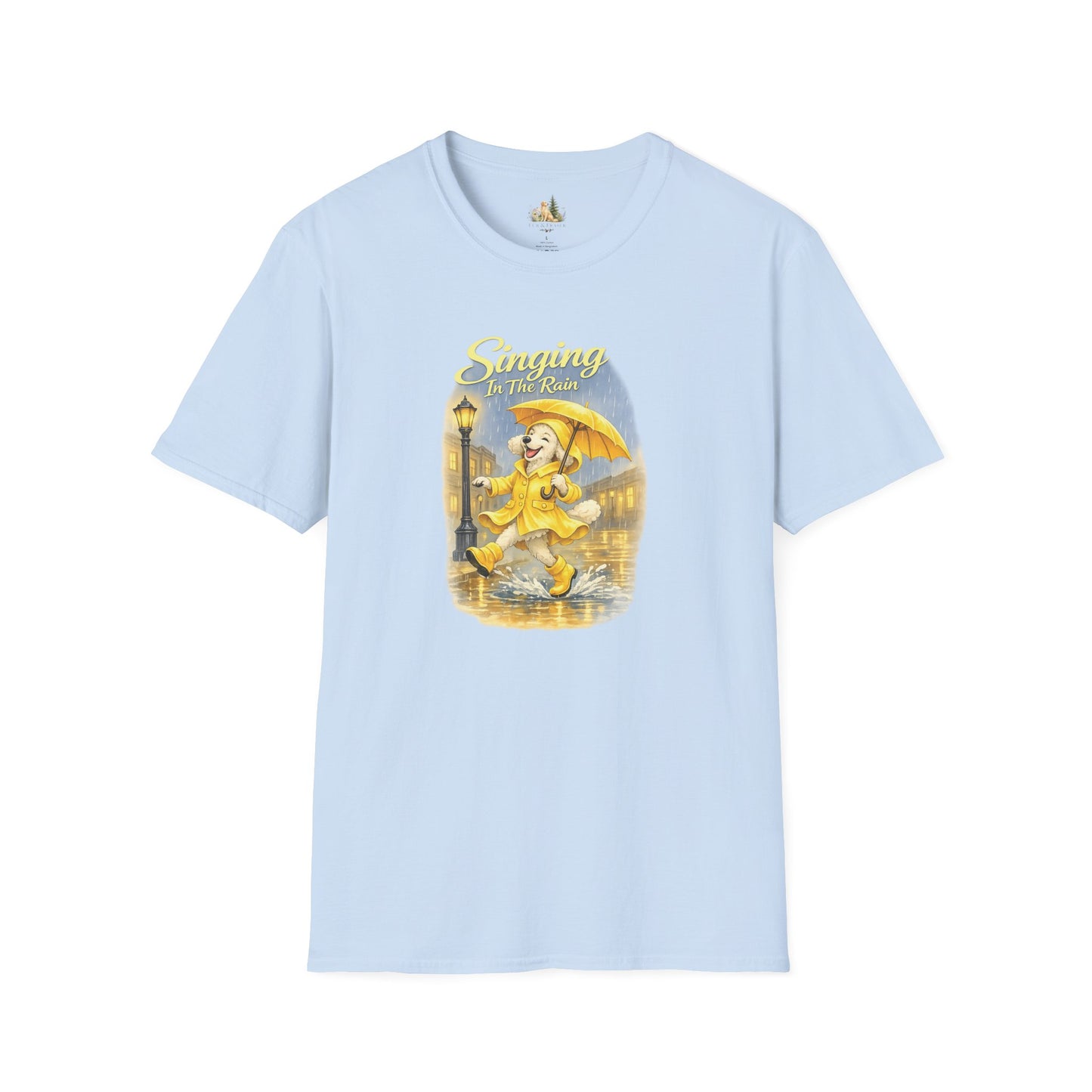 T-Shirt — Singing in the Rain Vintage Raincoat Umbrella Design