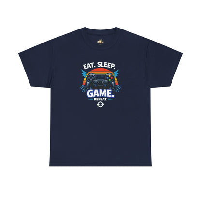 Gaming Controller Graphic Tee — "GAME" Retro Sunset Video Game T-Shirt (Heavy Weight Tee)