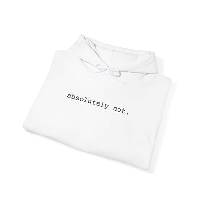 Absolutely Not Hoodie — Minimalist White Slogan Pullover
