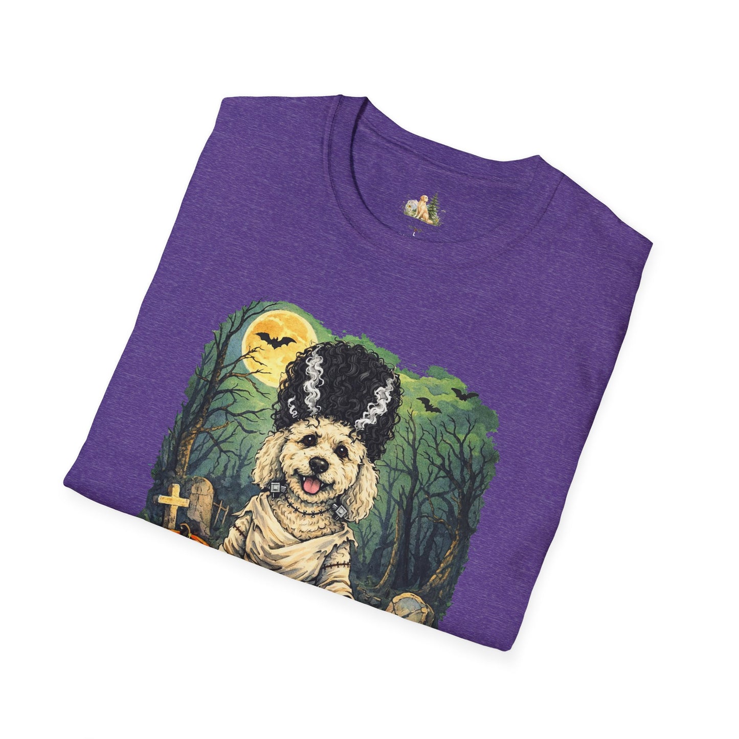 Unisex Halloween Dog Bride Of Barkenstein T-Shirt —What Tails Lurk Behind The Pines Collection