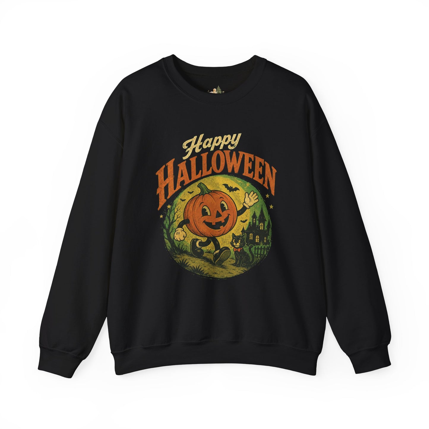 Unisex Happy Halloween Pumpkin Crewneck Sweatshirt