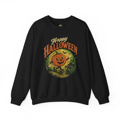 Unisex Happy Halloween Pumpkin Crewneck Sweatshirt