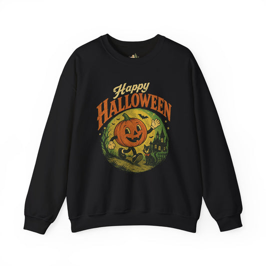 Unisex Happy Halloween Pumpkin Crewneck Sweatshirt