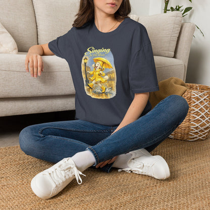 T-Shirt — Singing in the Rain Vintage Raincoat Umbrella Design