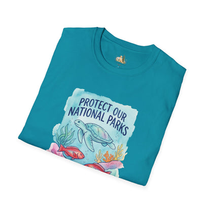Protect Our National Parks Turtle Tee — Keep the Ocean Wild Conservation T-Shirt