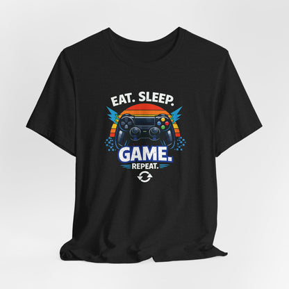 Gaming Controller Graphic Tee — "GAME" Retro Sunset Video Game T-Shirt