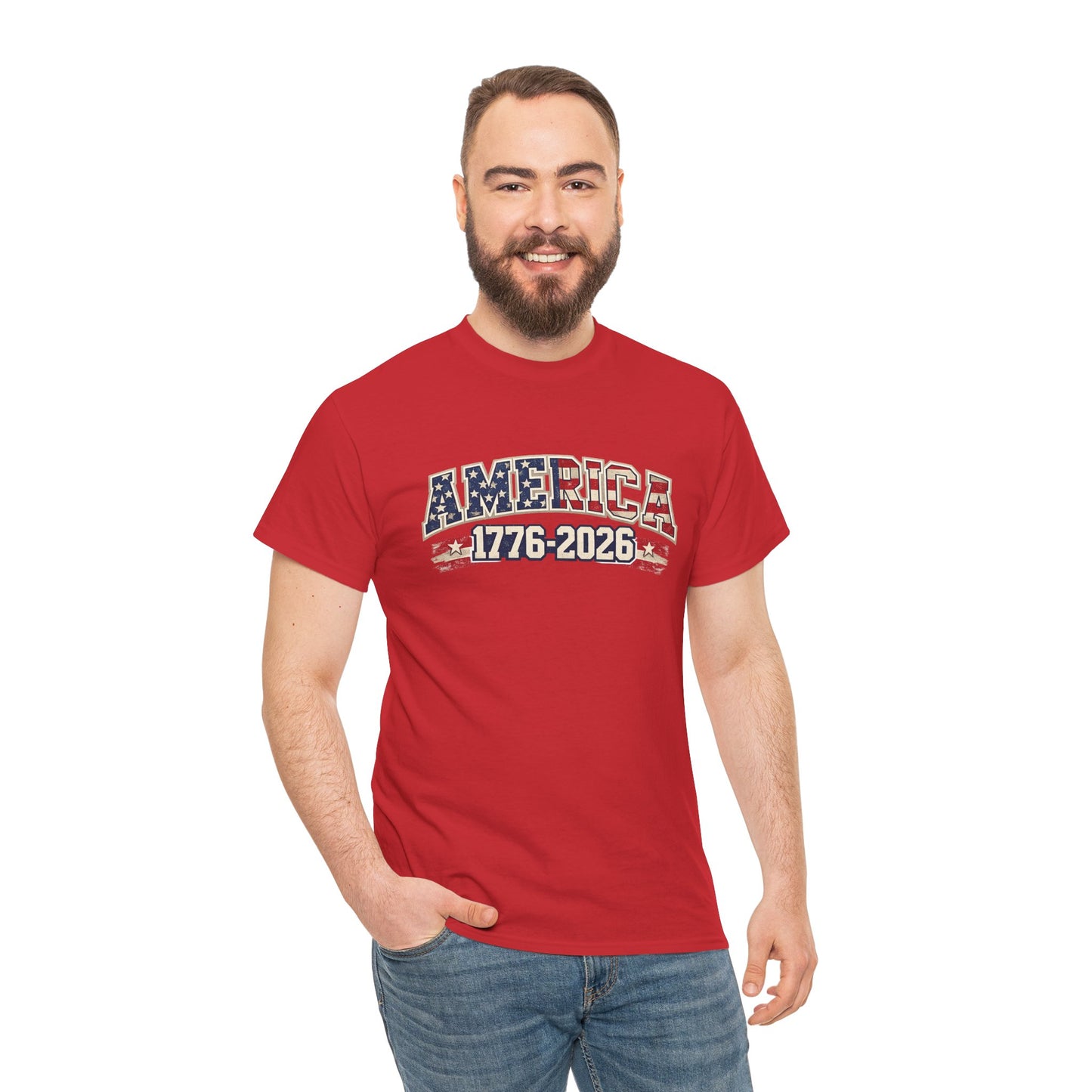 Unisex America 1776-2026 Patriotic Tee (Heavy Weight Cotton)