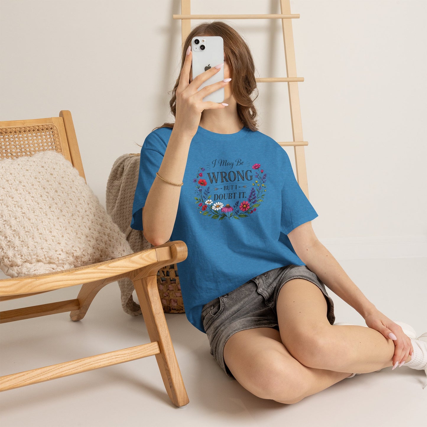Floral 'I May Be Wrong But I Doubt It' T-Shirt