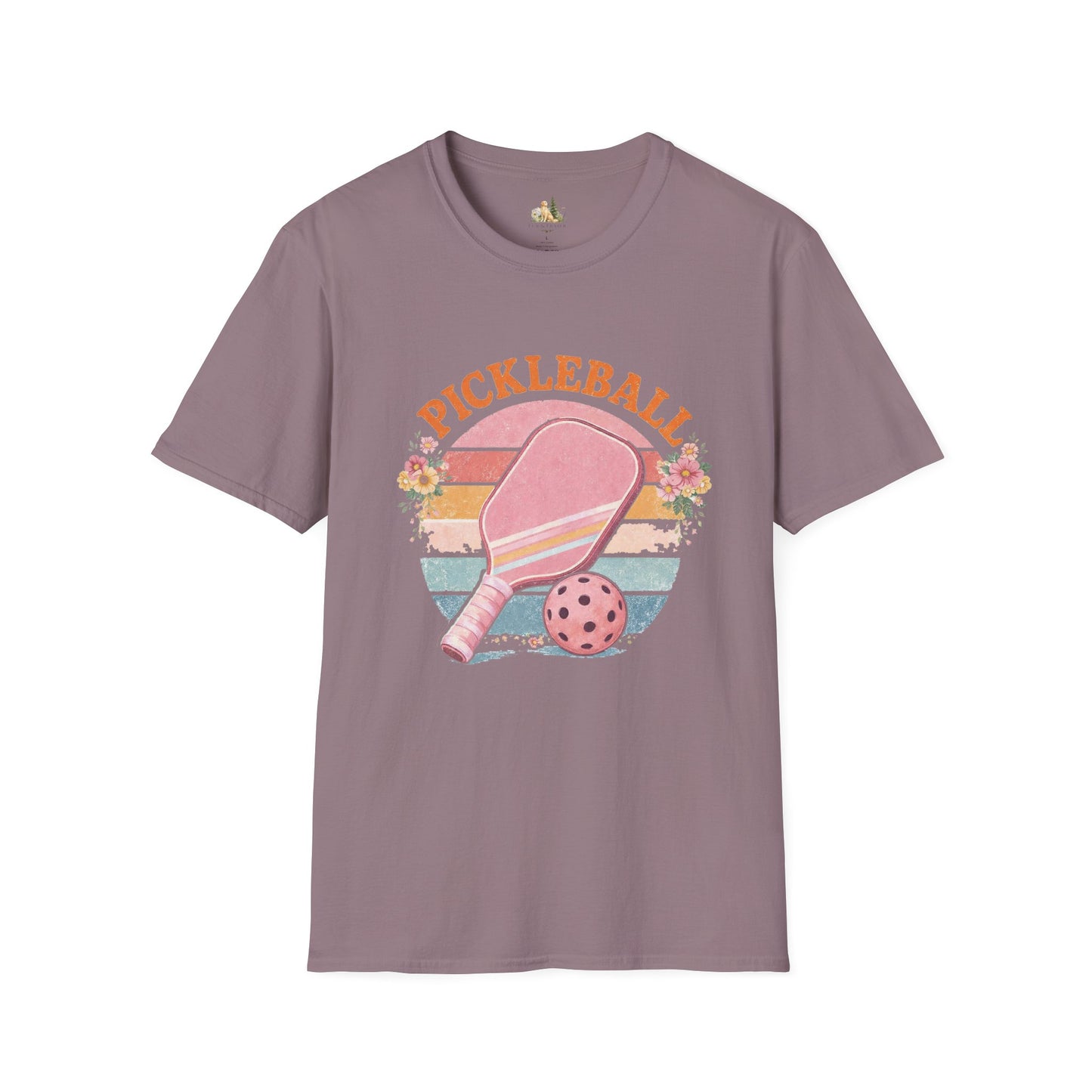 Pickleball Retro Paddle T‑Shirt — Vintage Floral Pickleball Tee Light Weight, Ultra Soft Tee