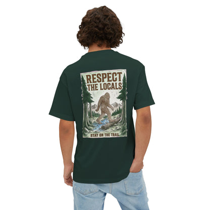 Respect The Locals T-Shirt — Bigfoot Trail Graphic Tee (Boxy Oversized Tee)