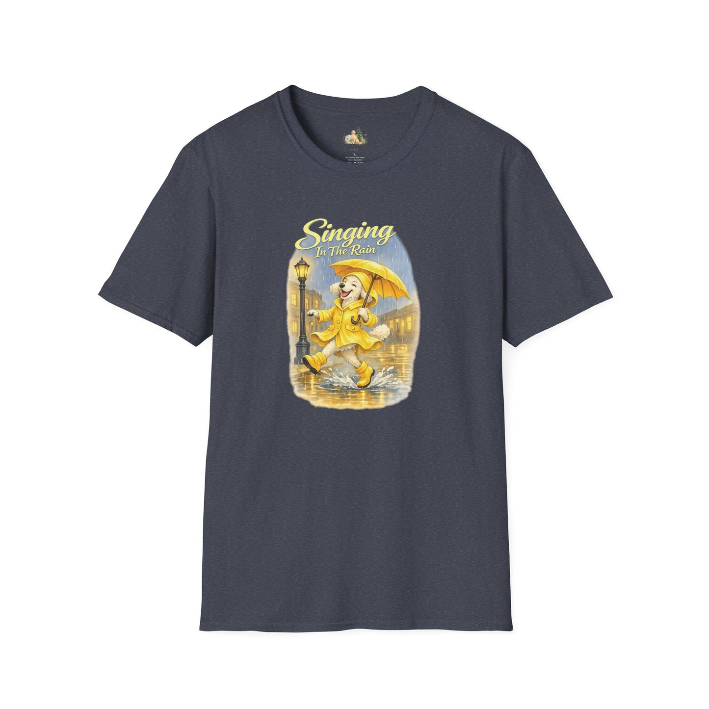 T-Shirt — Singing in the Rain Vintage Raincoat Umbrella Design
