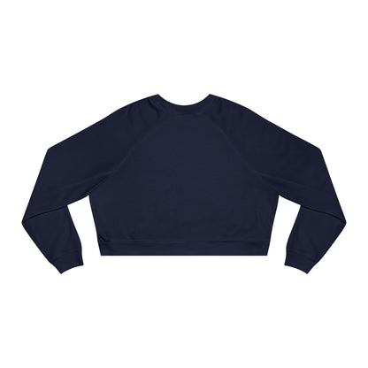 Cropped Pullover — Tiny Fiery Flowers Embroidered Fleece
