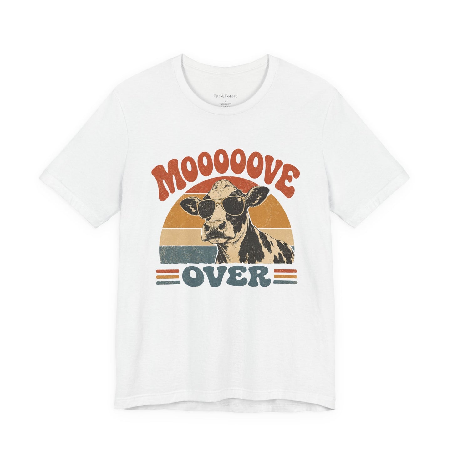 Mooove Over Cow Tee – Retro Vintage Farm Animal Graphic T-Shirt