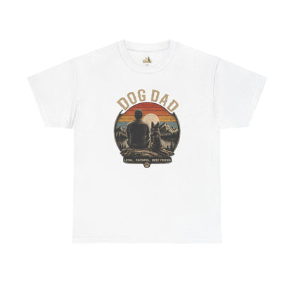 Dog Dad T-Shirt – Vintage "Loyal. Faithful. Best Friend." Graphic Tee for Dog Lovers
