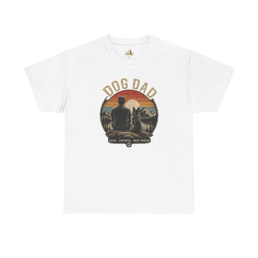 Dog Dad T-Shirt – Vintage "Loyal. Faithful. Best Friend." Graphic Tee for Dog Lovers
