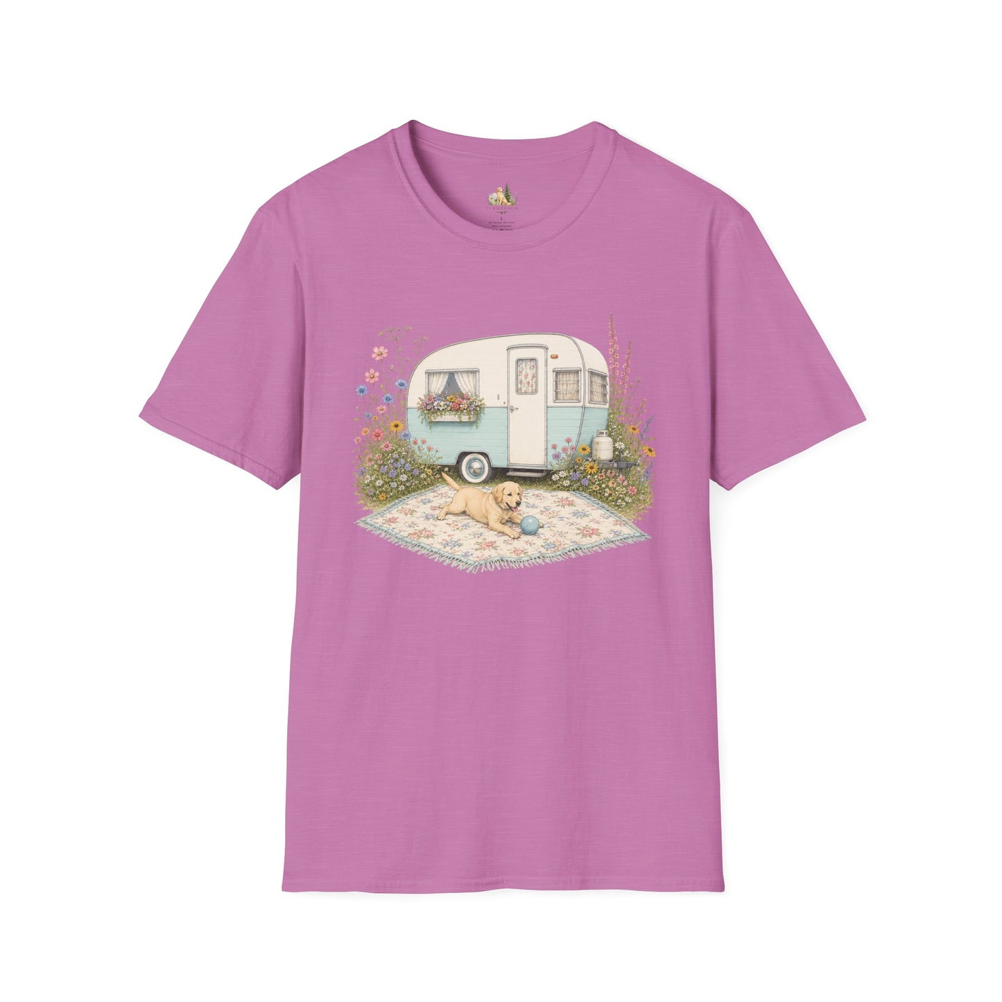 Vintage Camper T-Shirt — Cozy Caravan & Picnic Design(Light Weight, Ultra Soft)