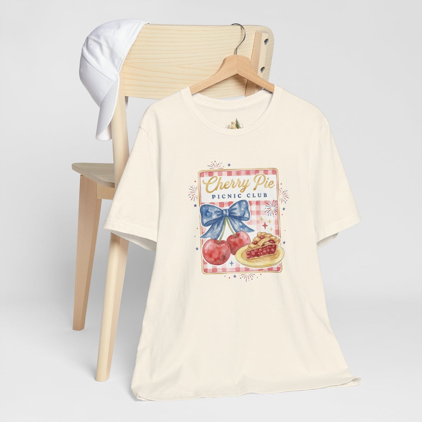 Cherry Pie Picnic Club Tee | 4th of July Retro Americana, vintage flag stars