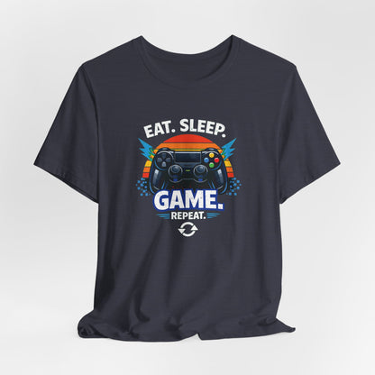 Gaming Controller Graphic Tee — "GAME" Retro Sunset Video Game T-Shirt