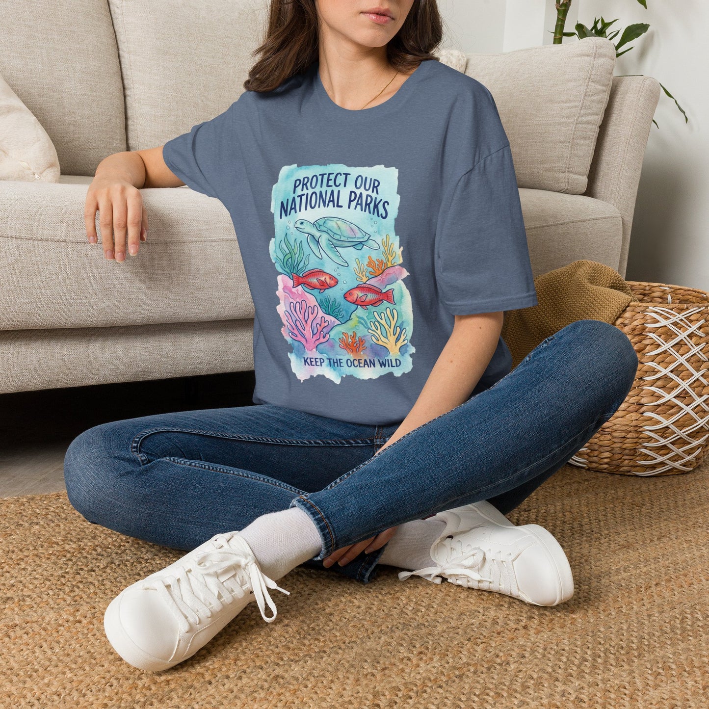 Protect Our National Parks Turtle Tee — Keep the Ocean Wild Conservation T-Shirt