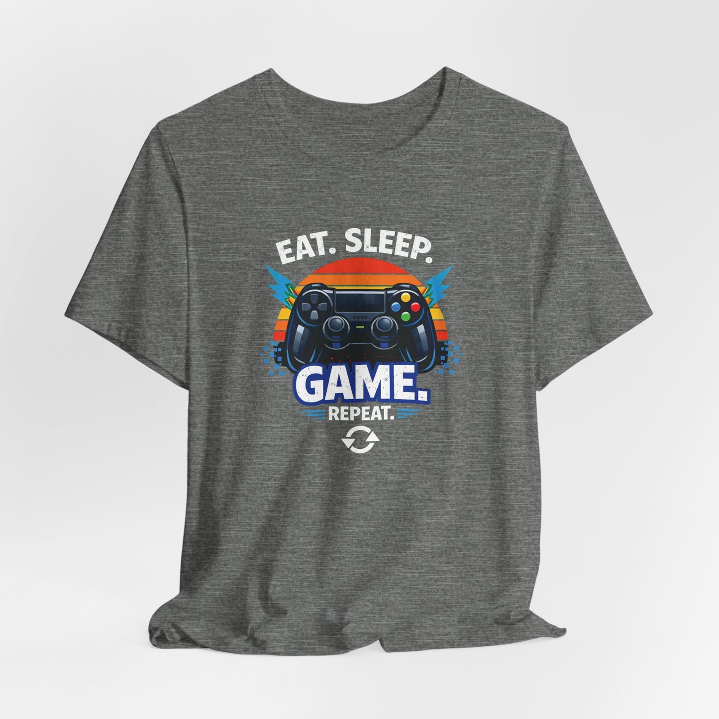 Gaming Controller Graphic Tee — "GAME" Retro Sunset Video Game T-Shirt