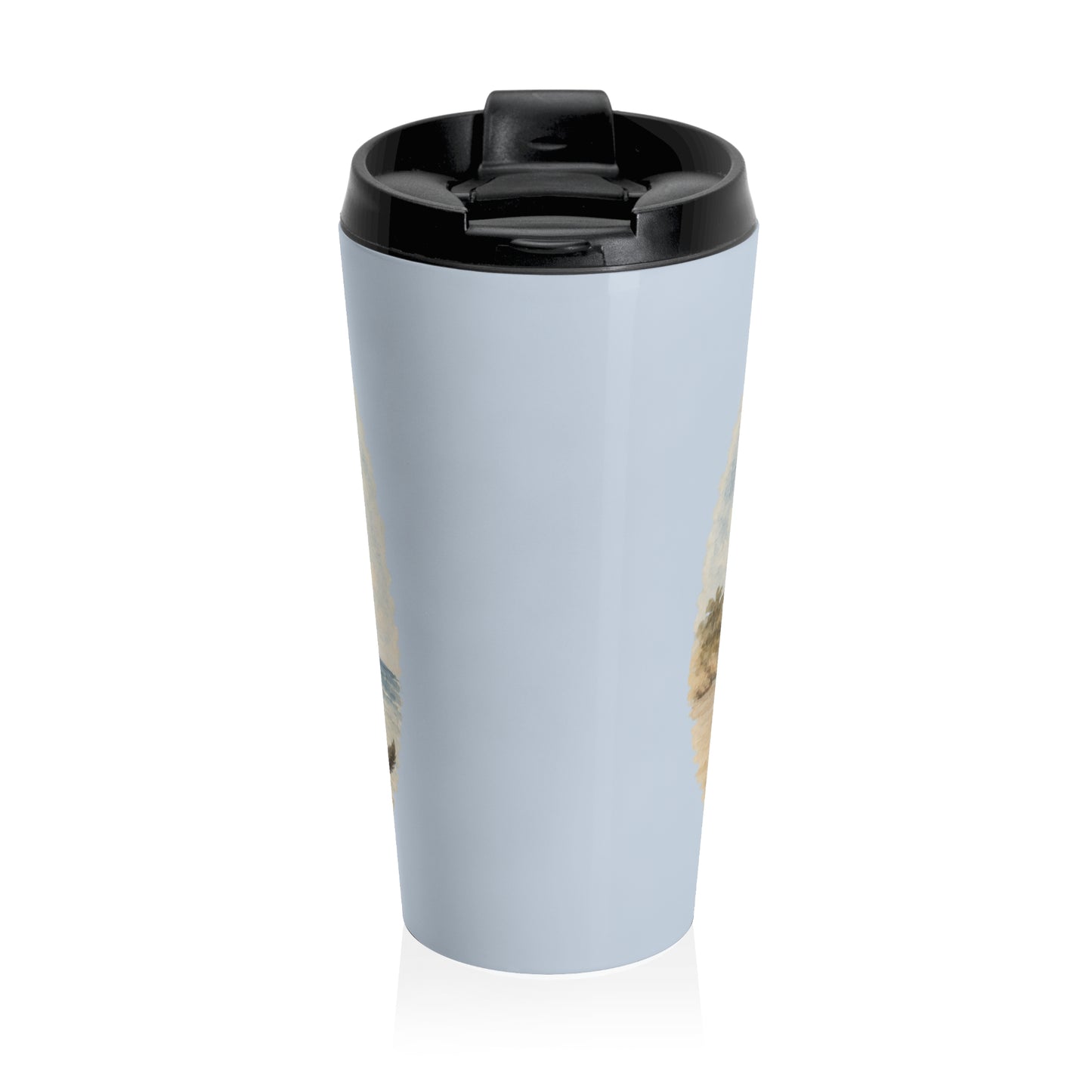 Summer Fun Dogs Stainless Steel Travel Mug — Beach Ball Retriever Design