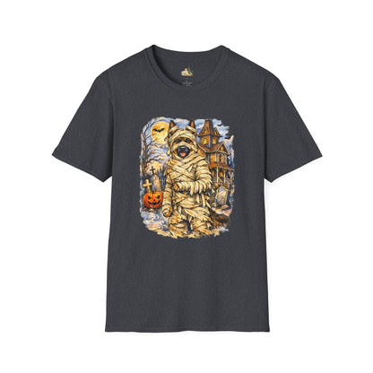 Unisex Mummy German Shepherd Halloween T-Shirt - What Tails Lurk Behind The Pines Collection