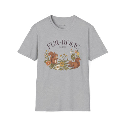 T-Shirt — "FUR-ROLIC" Squirrel Graphic Tee (Est. 2022) — Whimsical Nature Lover Shirt