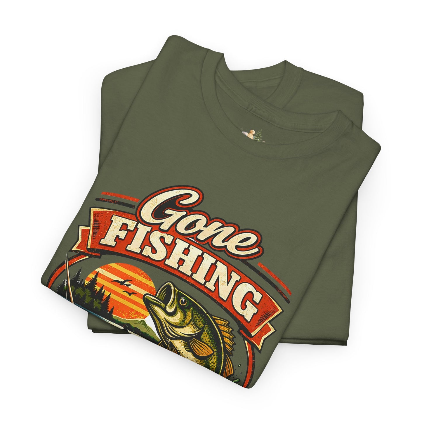 Gone Fishing Graphic Tee — "Gone Fishing, Catch You Later" Fishing T-Shirt (Heavy Weight Tee)