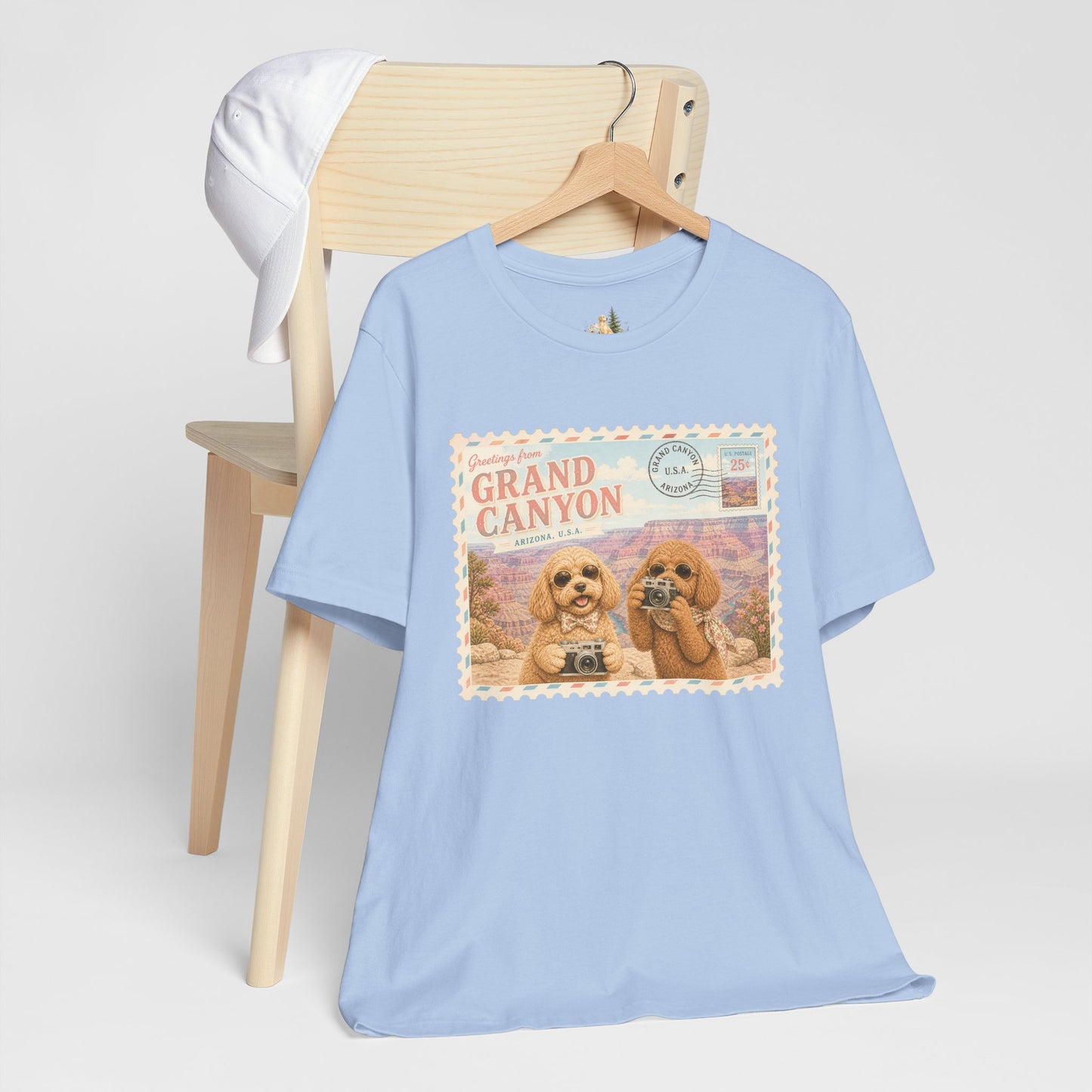 Grand Canyon Pups T-Shirt | Vintage Postcard Dogs Travel Design